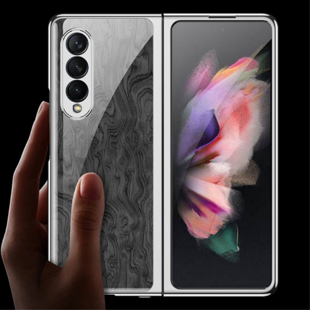 Hoesje voor Samsung Galaxy Z Fold 3 5G Gkk Getextureerd Gehard Glas