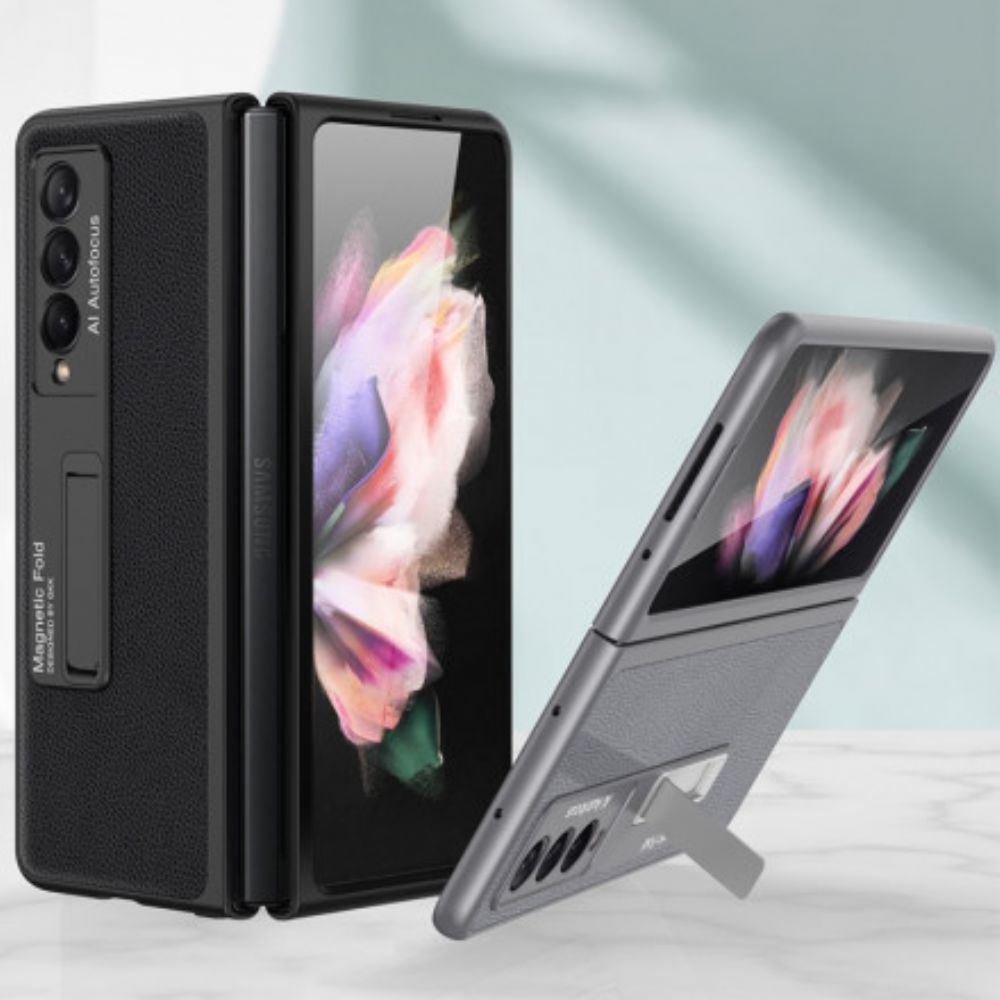 Hoesje voor Samsung Galaxy Z Fold 3 5G Gkk-rug Geweven Leer