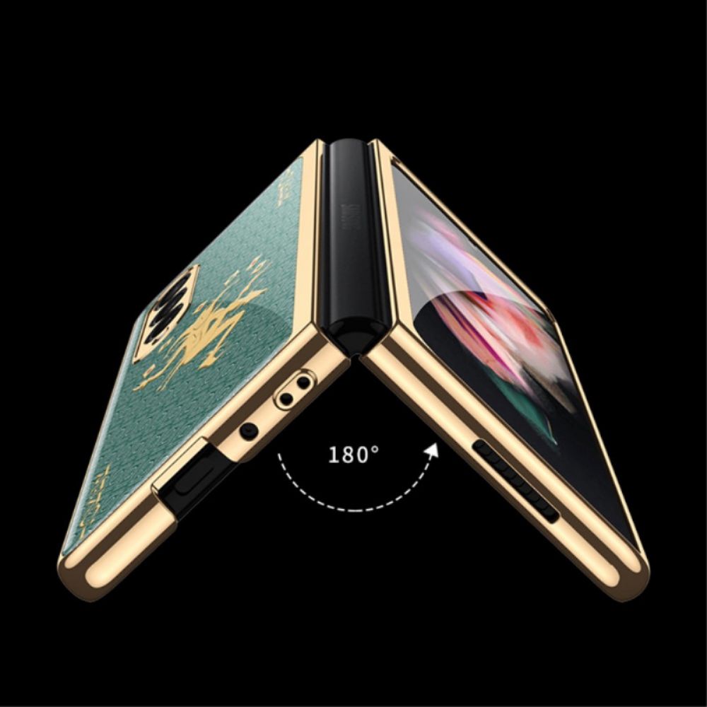 Hoesje voor Samsung Galaxy Z Fold 3 5G Gkk Wings Gehard Glas