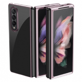 Hoesje voor Samsung Galaxy Z Fold 3 5G Heldere Metalen Stijl Randen