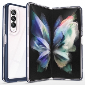 Hoesje voor Samsung Galaxy Z Fold 3 5G Hybride Transparant Gekleurde Randen