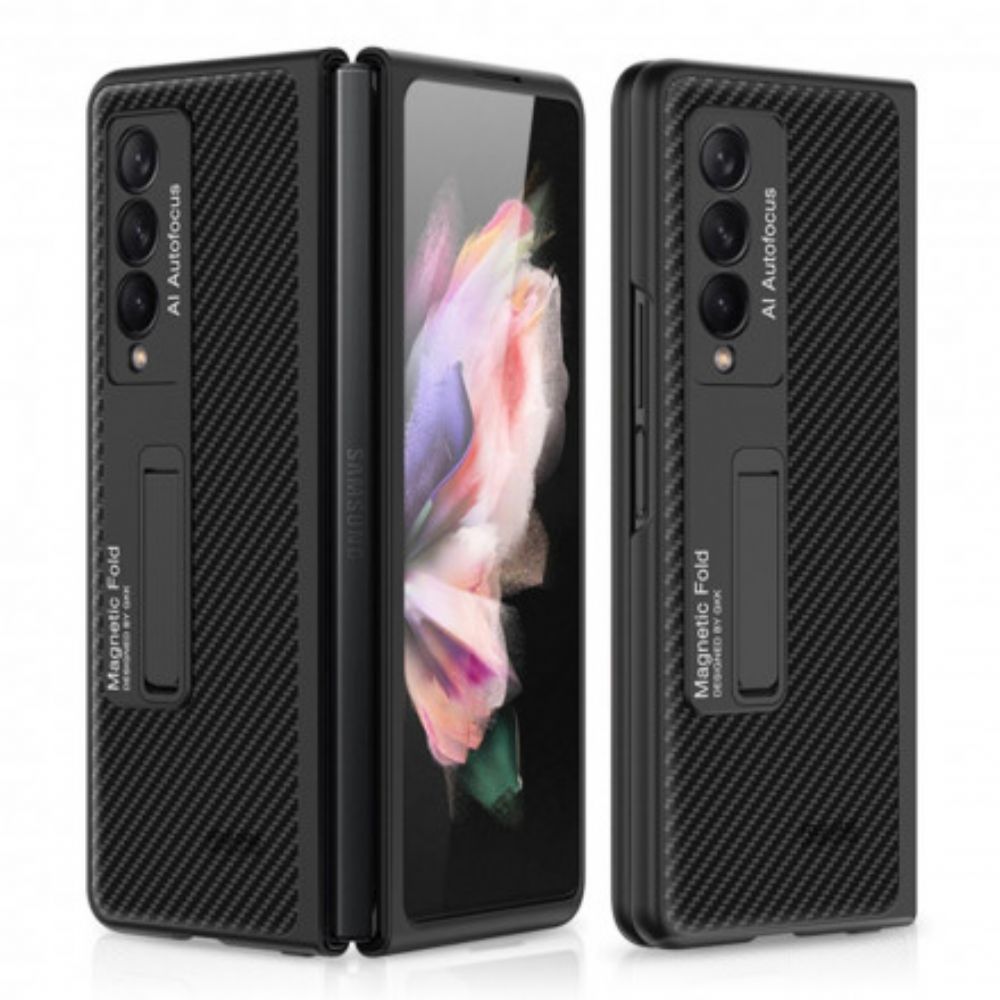 Hoesje voor Samsung Galaxy Z Fold 3 5G Koolstofvezelondersteuning Gkk