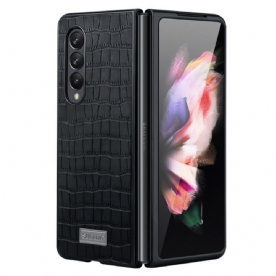 Hoesje voor Samsung Galaxy Z Fold 3 5G Krokodillenleer Stijl Sulada