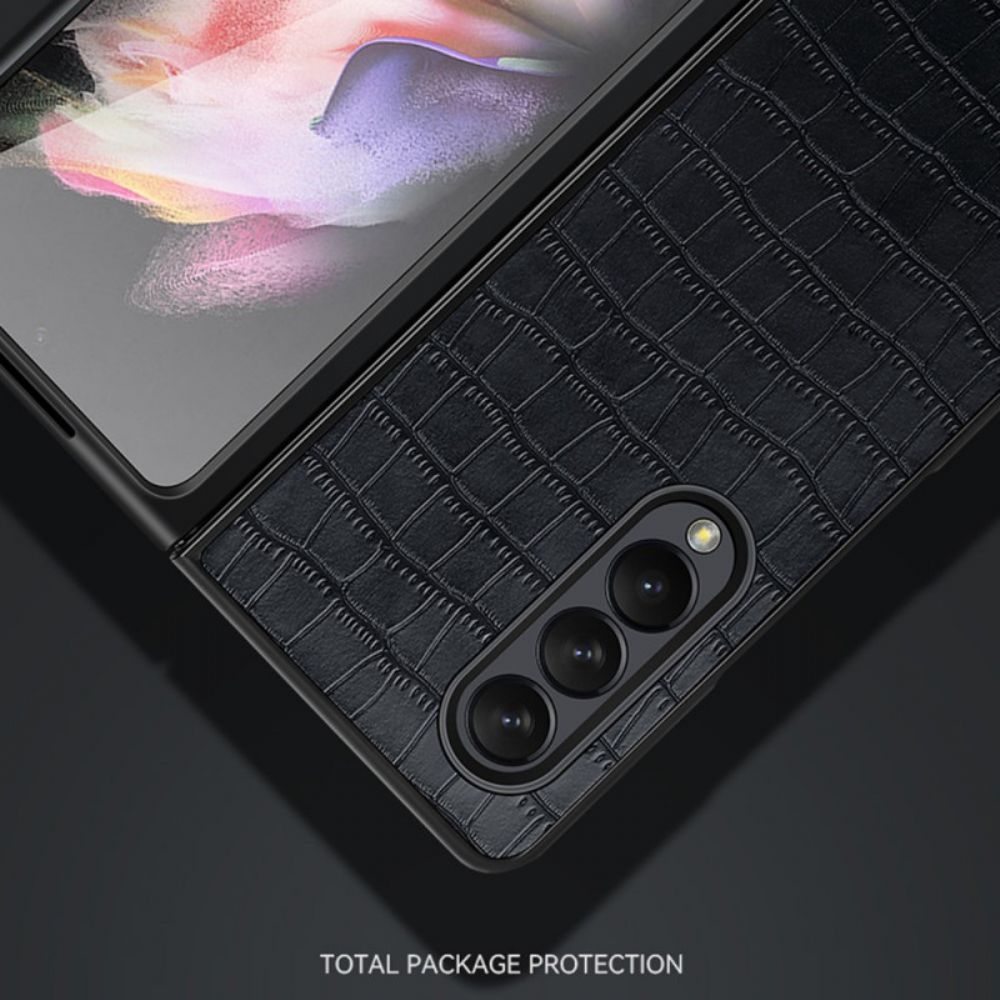 Hoesje voor Samsung Galaxy Z Fold 3 5G Krokodillenleer Stijl Sulada