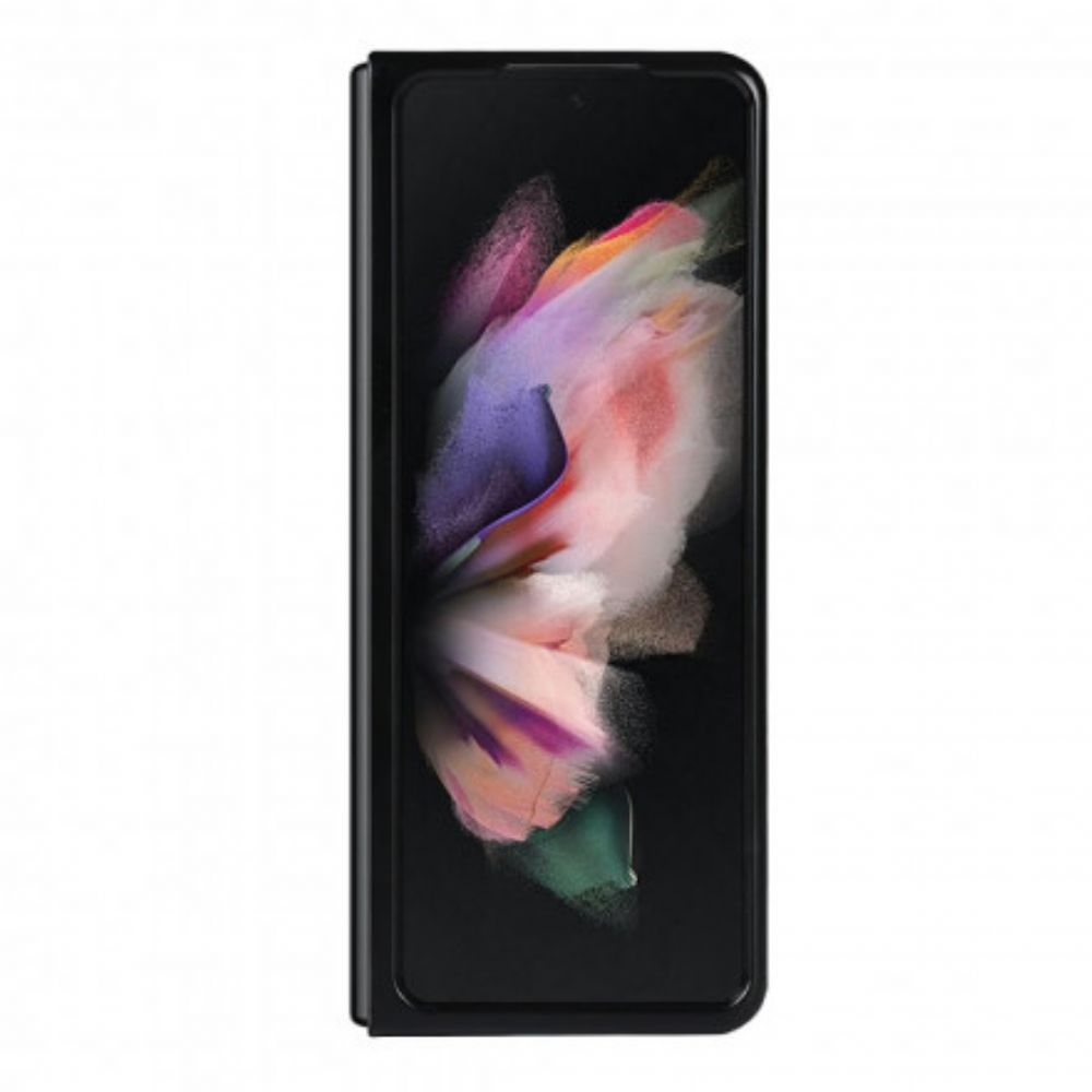 Hoesje voor Samsung Galaxy Z Fold 3 5G Litchi Lederen Achterkant