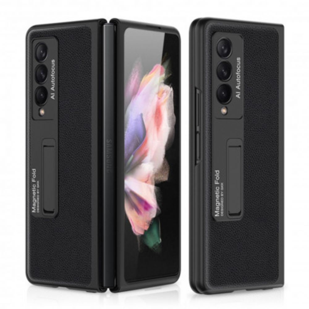 Hoesje voor Samsung Galaxy Z Fold 3 5G Litchi Lederen Achterkant Gkk