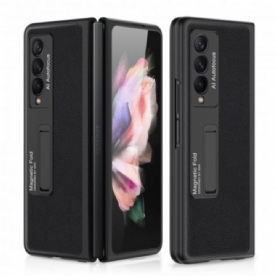 Hoesje voor Samsung Galaxy Z Fold 3 5G Litchi Lederen Achterkant Gkk