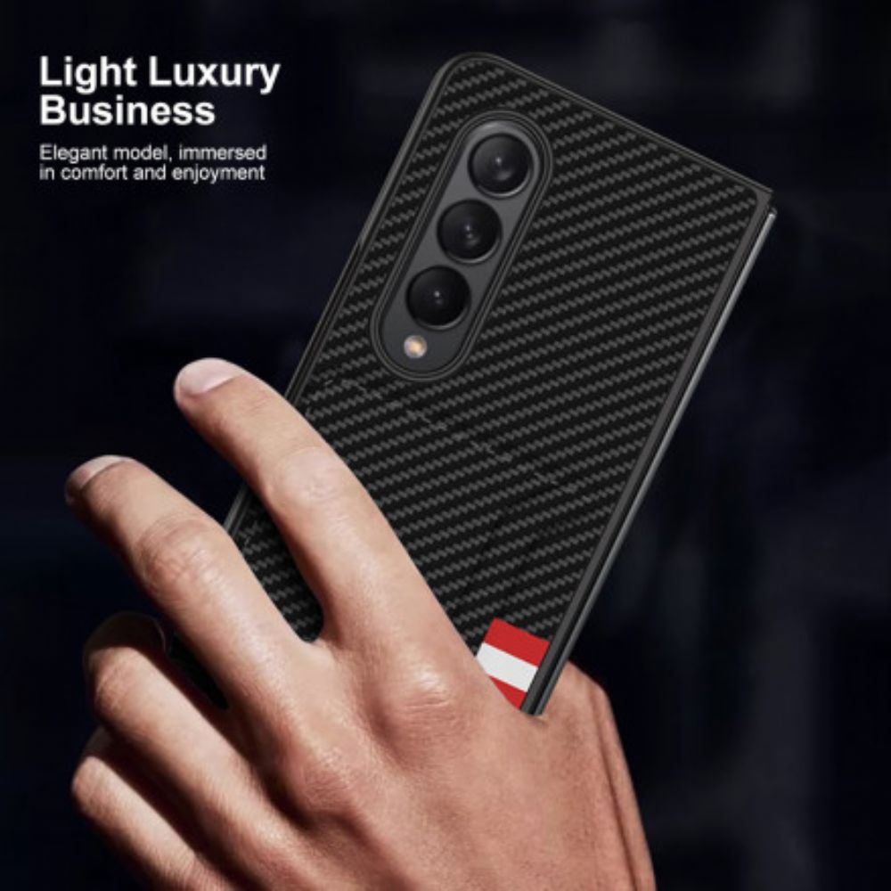 Hoesje voor Samsung Galaxy Z Fold 3 5G Litchi Lederen Kaarthouder Gkk