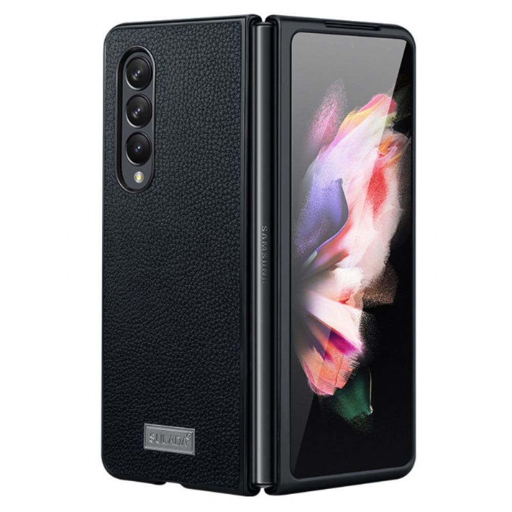 Hoesje voor Samsung Galaxy Z Fold 3 5G Litchi-leerstijl Sulada