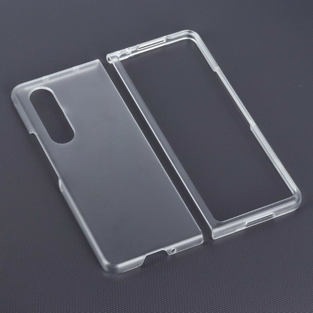 Hoesje voor Samsung Galaxy Z Fold 3 5G Mat Doorzichtig Plastic