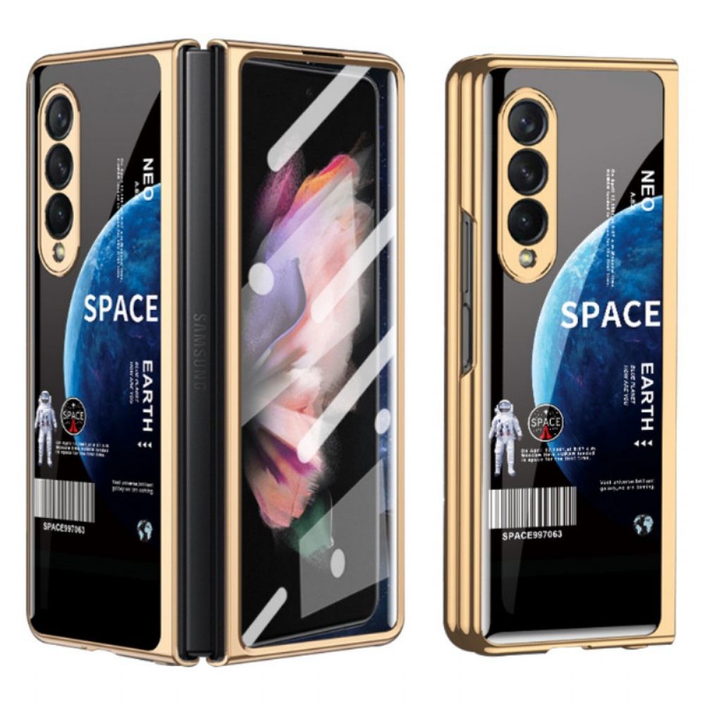 Hoesje voor Samsung Galaxy Z Fold 3 5G Met Space-schermbeschermer