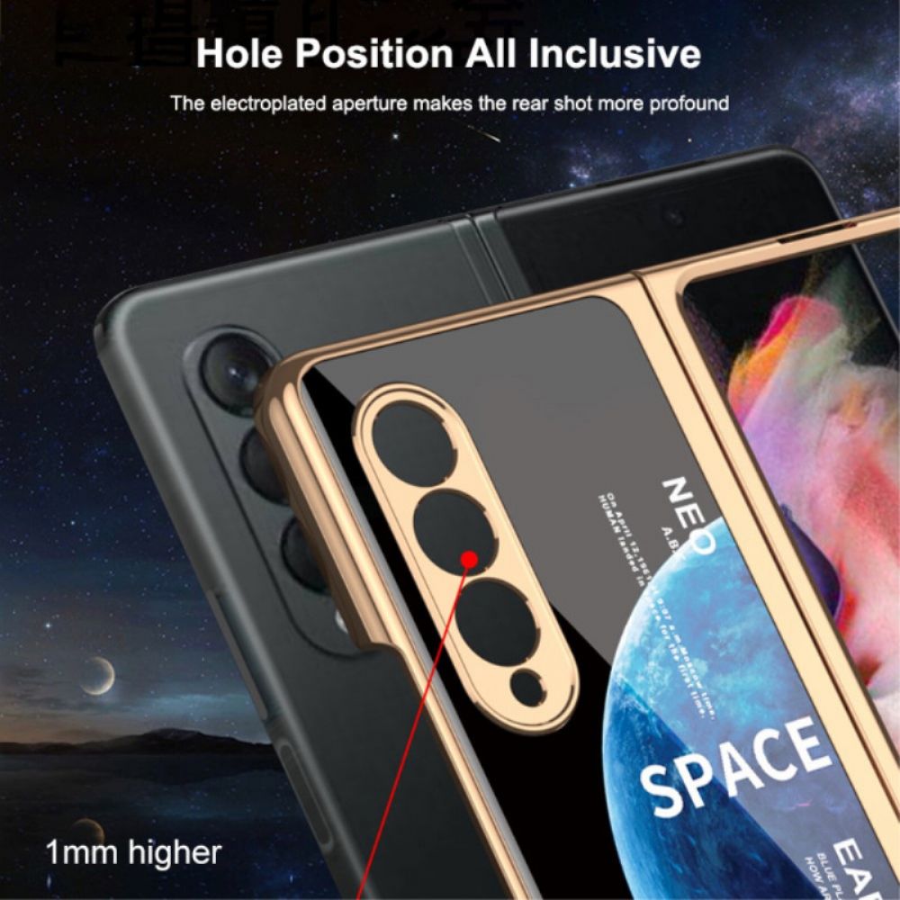 Hoesje voor Samsung Galaxy Z Fold 3 5G Met Space-schermbeschermer