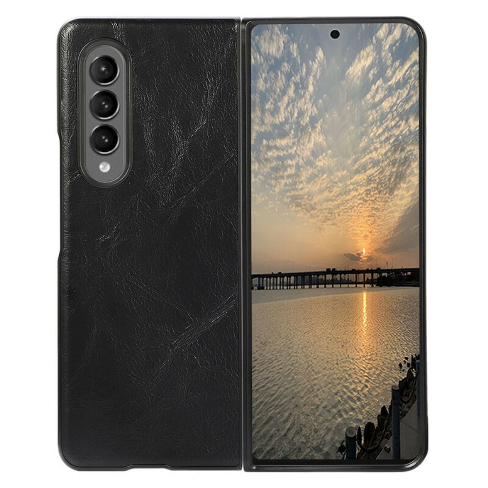 Hoesje voor Samsung Galaxy Z Fold 3 5G Premium Kunstleer