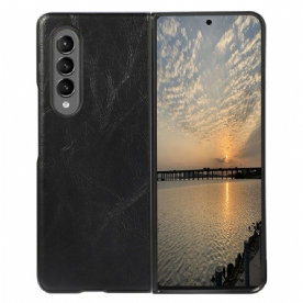 Hoesje voor Samsung Galaxy Z Fold 3 5G Premium Kunstleer