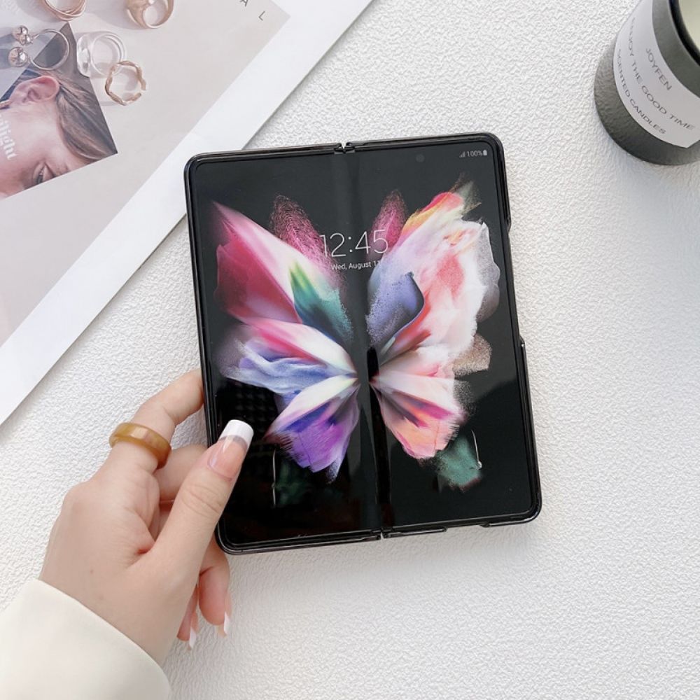 Hoesje voor Samsung Galaxy Z Fold 3 5G Schermbeschermer En Ringhouder