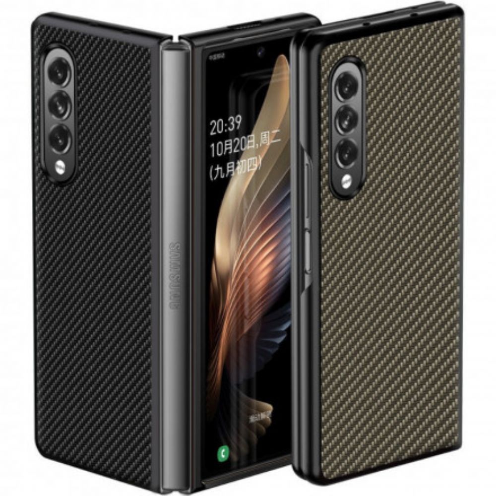 Hoesje voor Samsung Galaxy Z Fold 3 5G Slanke Koolstofvezel