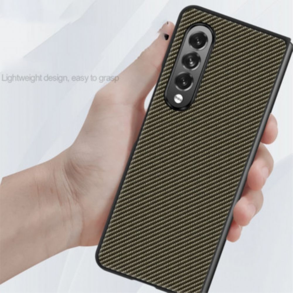 Hoesje voor Samsung Galaxy Z Fold 3 5G Slanke Koolstofvezel