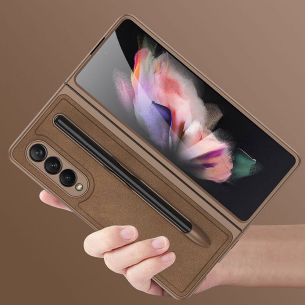 Hoesje voor Samsung Galaxy Z Fold 3 5G Stylushouder Van Koolstofvezel Gkk