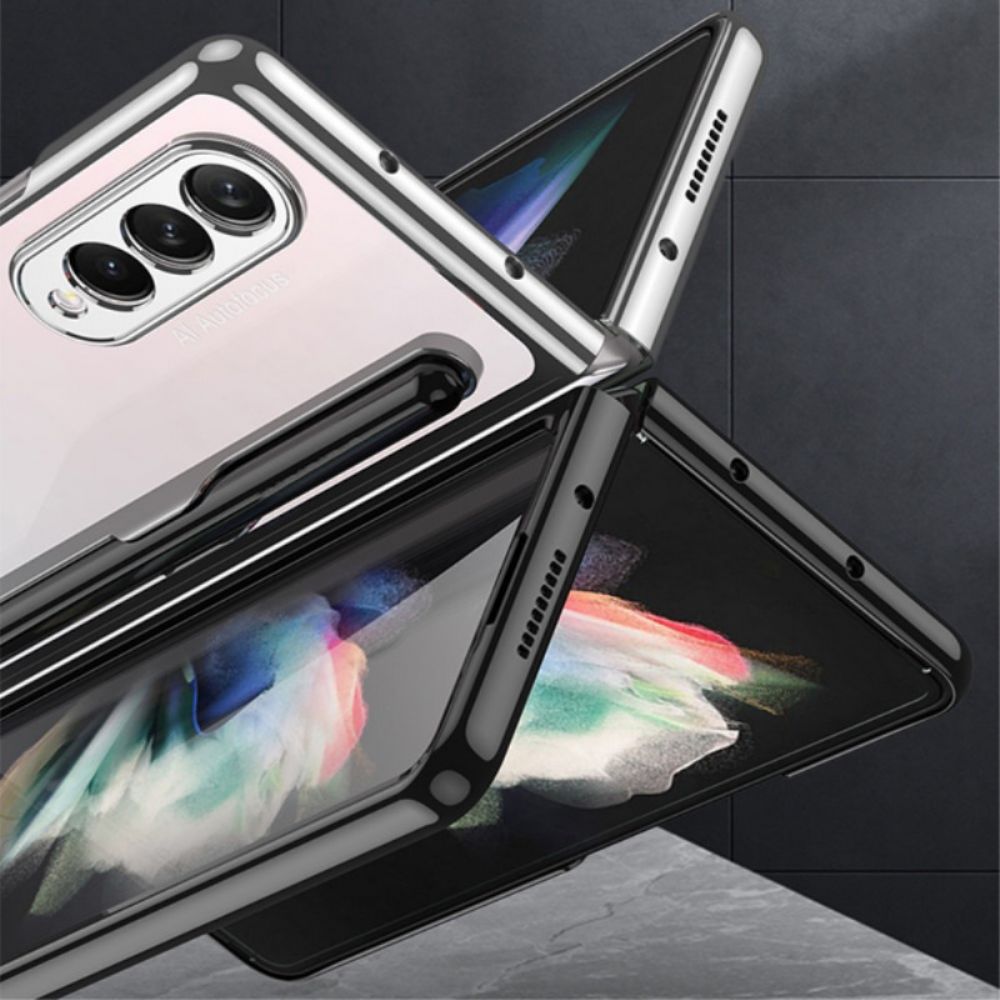 Hoesje voor Samsung Galaxy Z Fold 3 5G Transparant Met Gkk-stylushouder