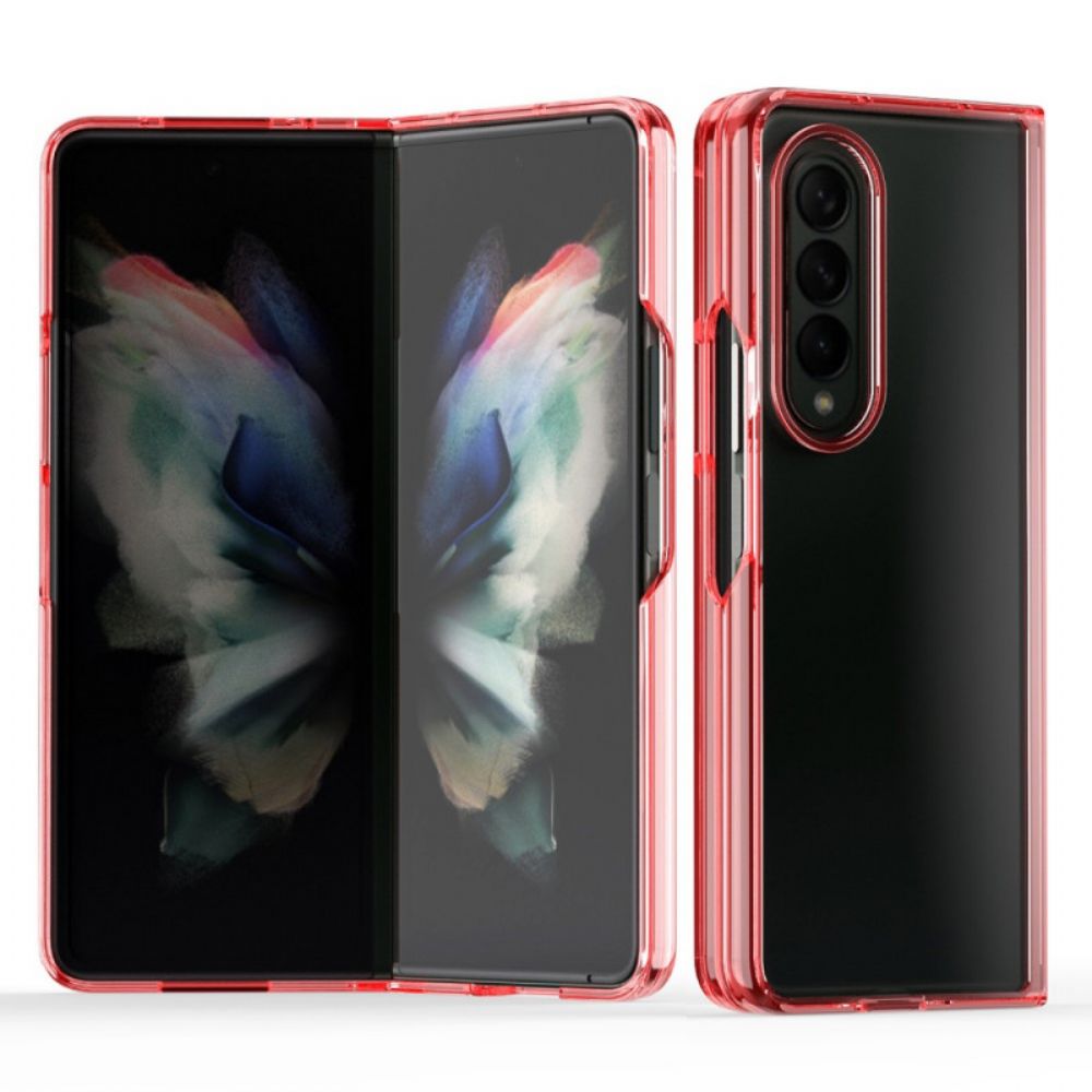 Hoesje voor Samsung Galaxy Z Fold 3 5G Transparante Gekleurde Randen