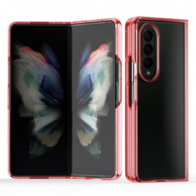 Hoesje voor Samsung Galaxy Z Fold 3 5G Transparante Gekleurde Randen