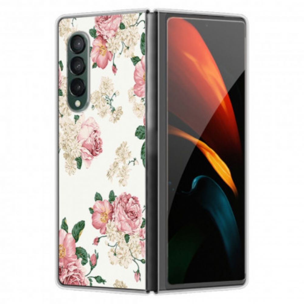 Hoesje voor Samsung Galaxy Z Fold 3 5G Vrijheidsbloemen