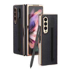 Telefoonhoesje voor Samsung Galaxy Z Fold 3 5G Bescherming Hoesje Schermbeschermer En Stylushouder