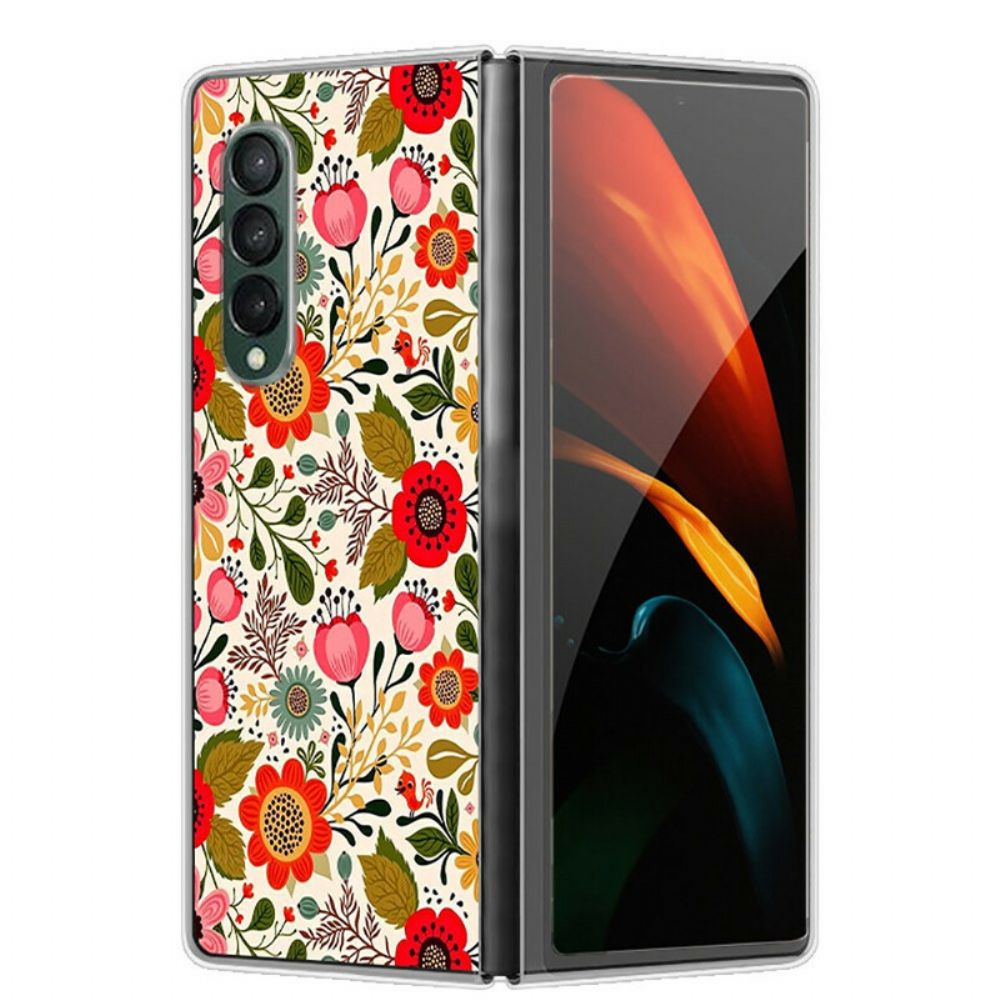 Telefoonhoesje voor Samsung Galaxy Z Fold 3 5G Bloemen Wandtapijt