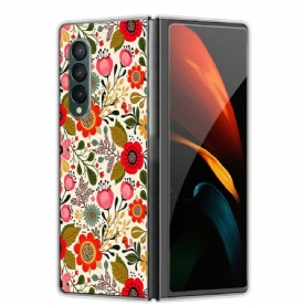 Telefoonhoesje voor Samsung Galaxy Z Fold 3 5G Bloemen Wandtapijt