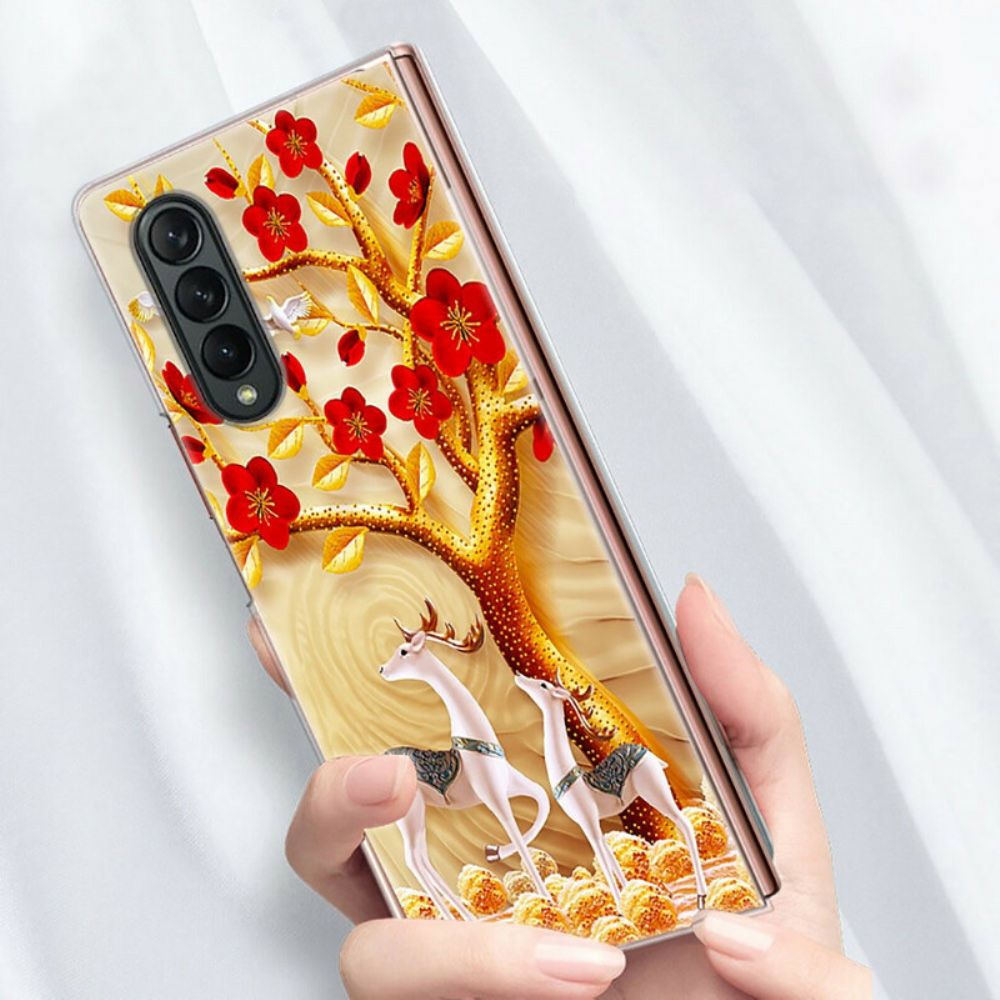 Telefoonhoesje voor Samsung Galaxy Z Fold 3 5G Bloemen Wandtapijt