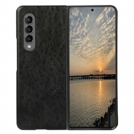 Telefoonhoesje voor Samsung Galaxy Z Fold 3 5G Getextureerd Kunstleer