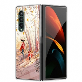 Telefoonhoesje voor Samsung Galaxy Z Fold 3 5G Herfstlandschap