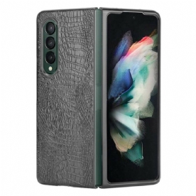 Telefoonhoesje voor Samsung Galaxy Z Fold 3 5G Krokodillenleer