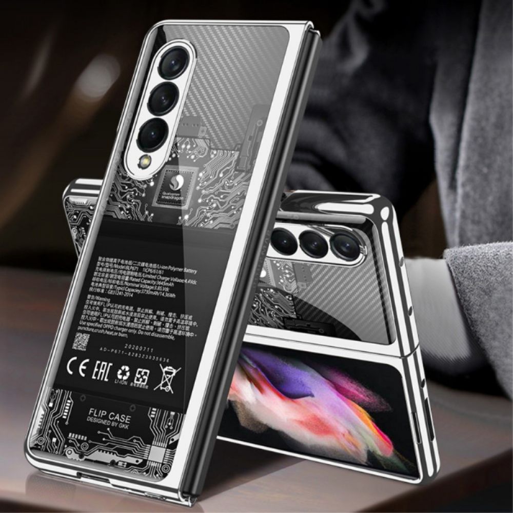 Telefoonhoesje voor Samsung Galaxy Z Fold 3 5G Mechanisme Van Gehard Glas Gkk