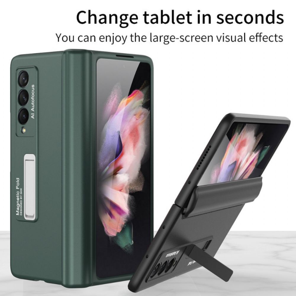 Telefoonhoesje voor Samsung Galaxy Z Fold 3 5G Stijve Kunststof Steun Gkk