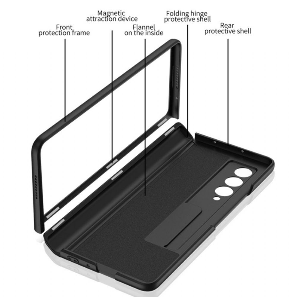 Telefoonhoesje voor Samsung Galaxy Z Fold 3 5G Stijve Kunststof Steun Gkk