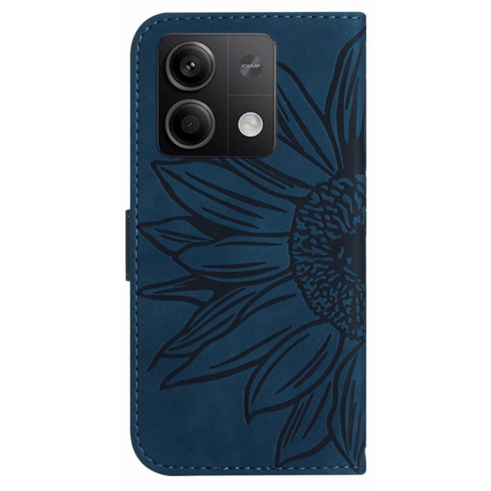 Bescherming Hoesje Xiaomi Redmi Note 13 4g Zonnebloem Met Schouderband