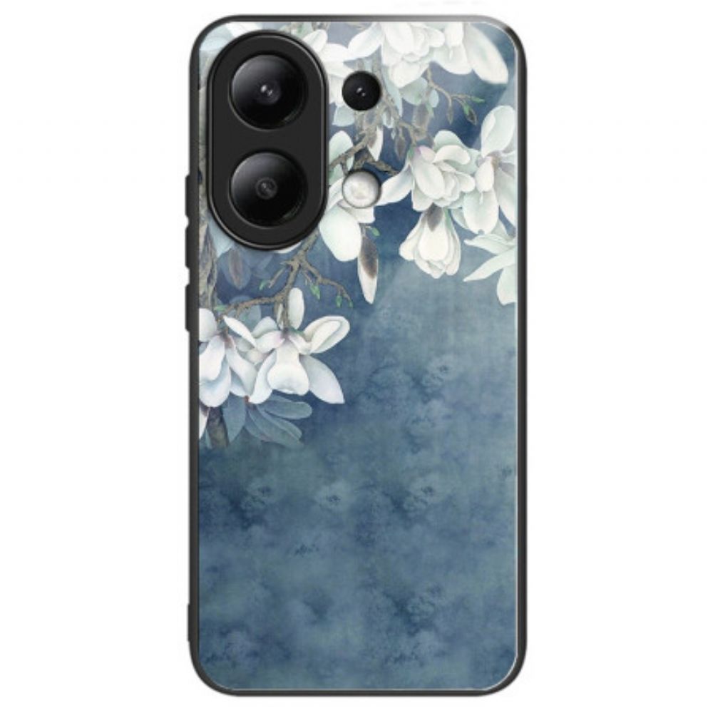 Case Hoesje Xiaomi Redmi Note 13 4g Telefoonhoesje Magnolia's Gehard Glas