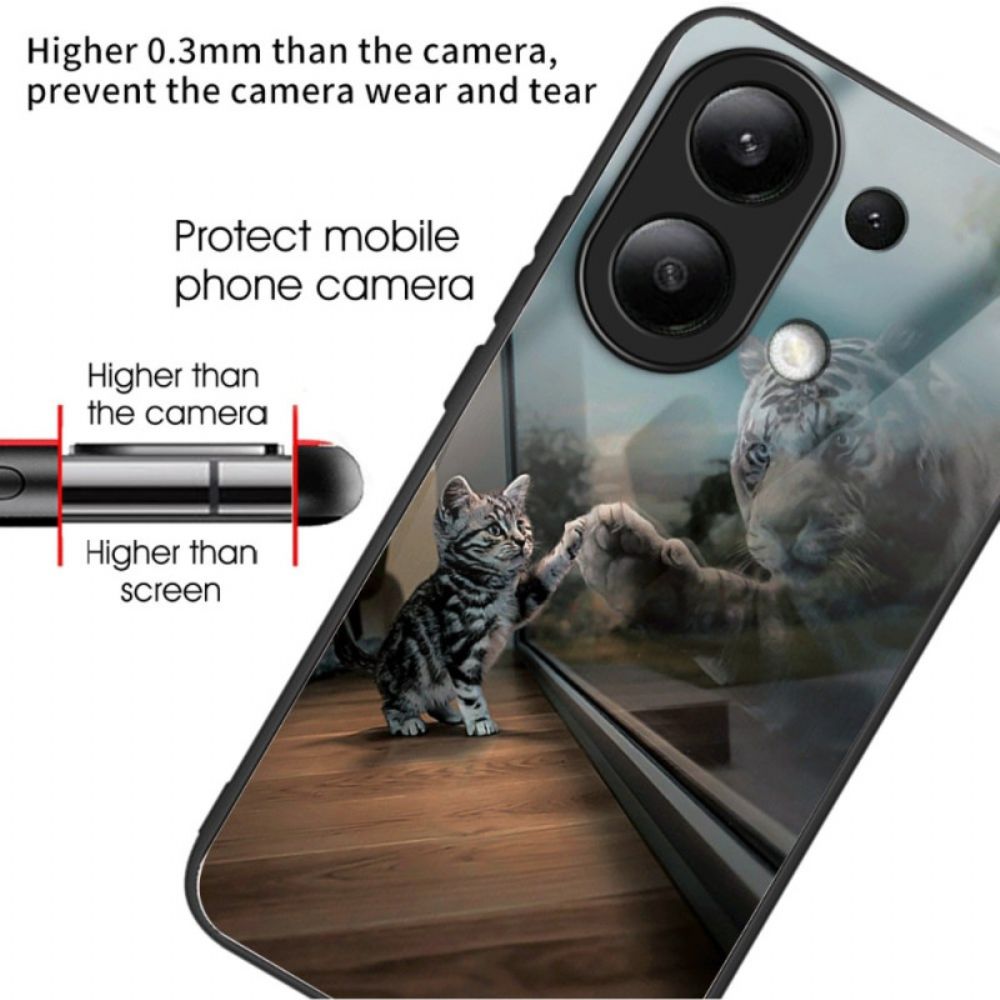 Case Hoesje Xiaomi Redmi Note 13 4g Telefoonhoesje Spiegel Cat