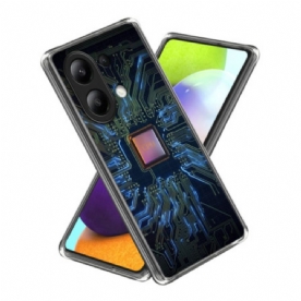 Cover Hoesje Xiaomi Redmi Note 13 4g Telefoonhoesje Cpu-patroon