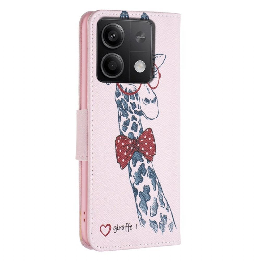 Flip Case Leren Xiaomi Redmi Note 13 4g Intello-giraffe