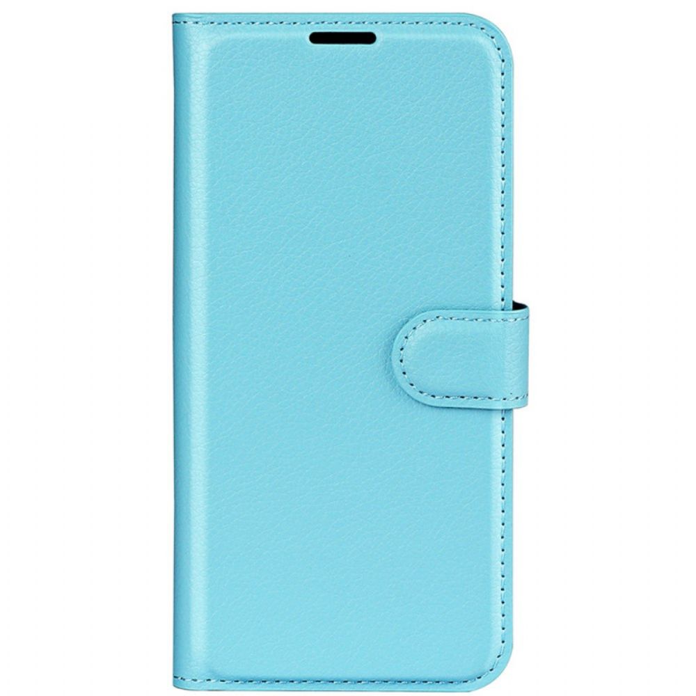 Flip Case Leren Xiaomi Redmi Note 13 4g Klassiek Litchi Kunstleer