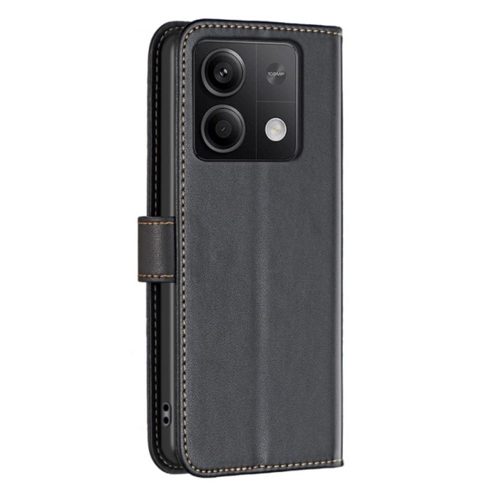 Flip Case Leren Xiaomi Redmi Note 13 4g Klassieke Binfen Kleur