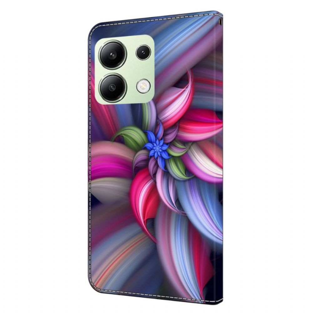 Flip Case Leren Xiaomi Redmi Note 13 4g Kleurrijke Bloemen