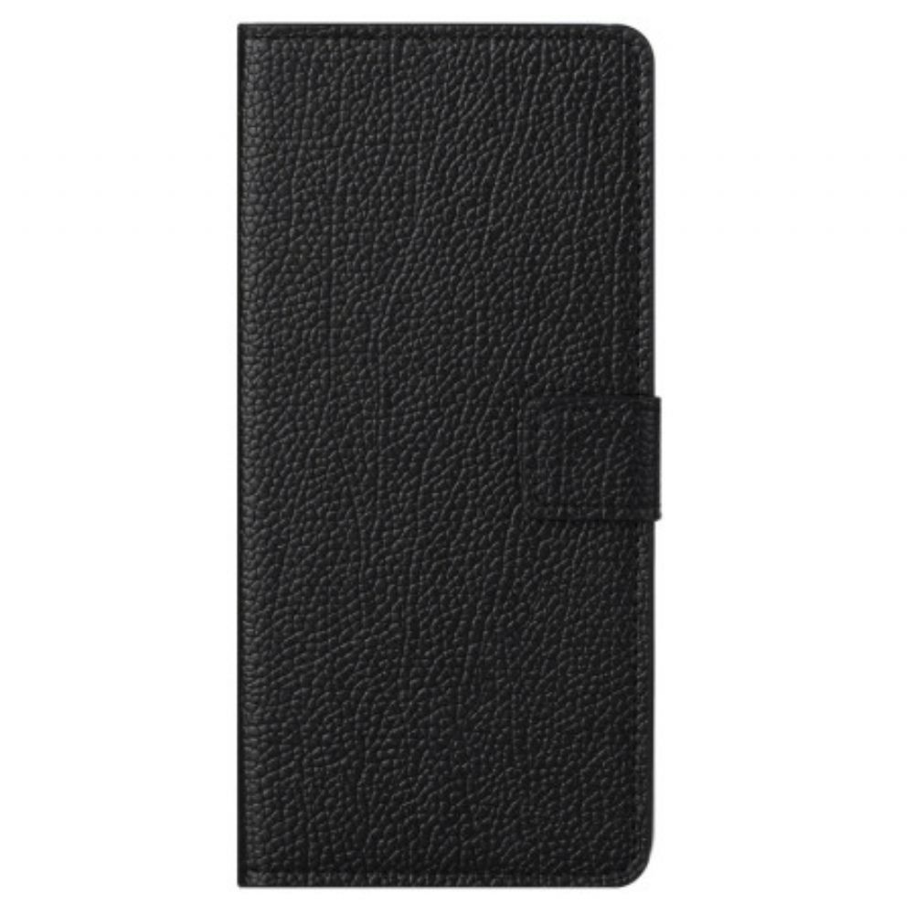 Flip Case Leren Xiaomi Redmi Note 13 4g Litchi-textuur Met Riempje