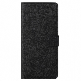 Flip Case Leren Xiaomi Redmi Note 13 4g Litchi-textuur Met Riempje