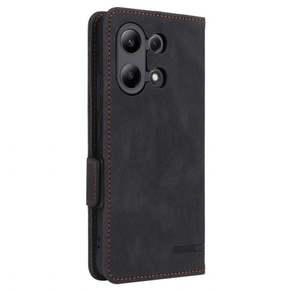 Folio-hoesje Xiaomi Redmi Note 13 4g Dubbele Sluiting In Vintage-stijl