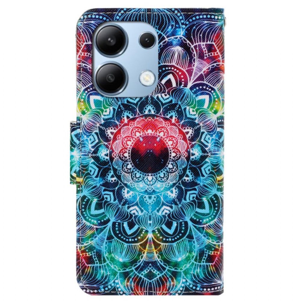 Folio-hoesje Xiaomi Redmi Note 13 4g Mandala-bandpatroon