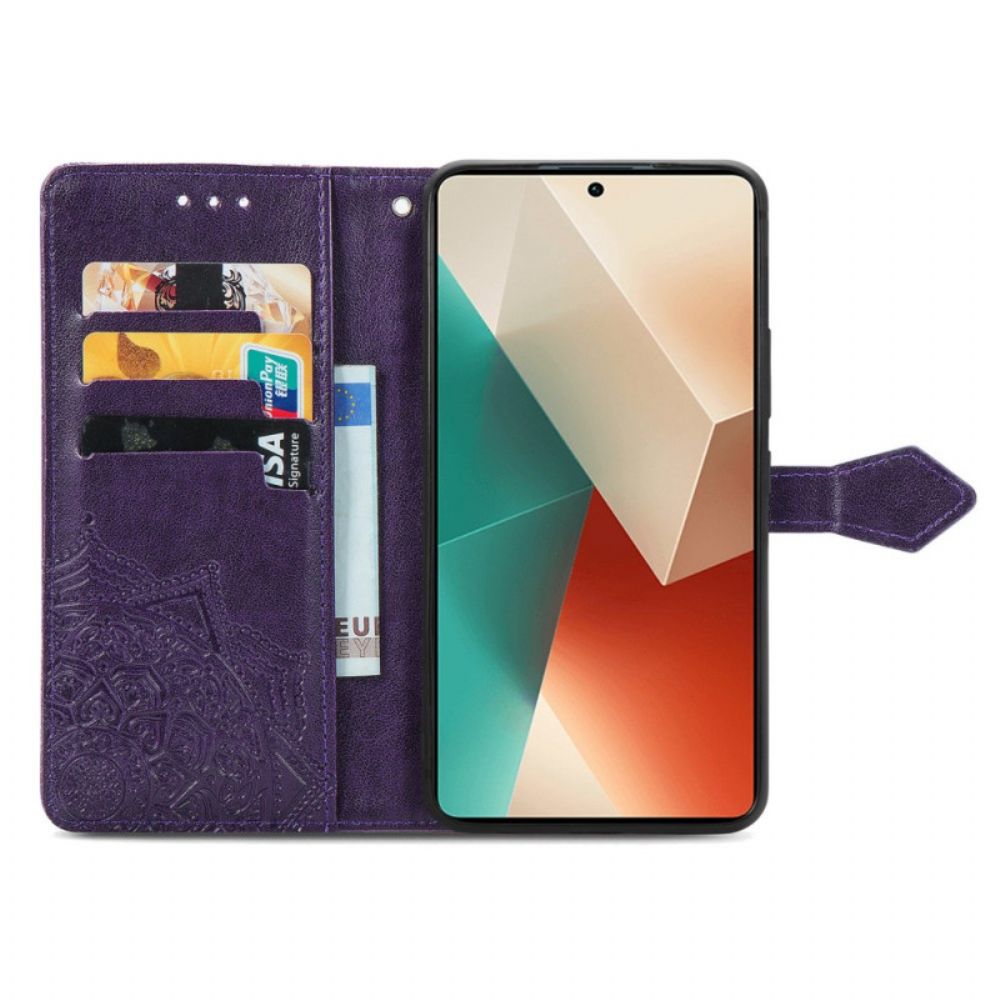 Folio-hoesje Xiaomi Redmi Note 13 4g Mandalazon In Lnaière