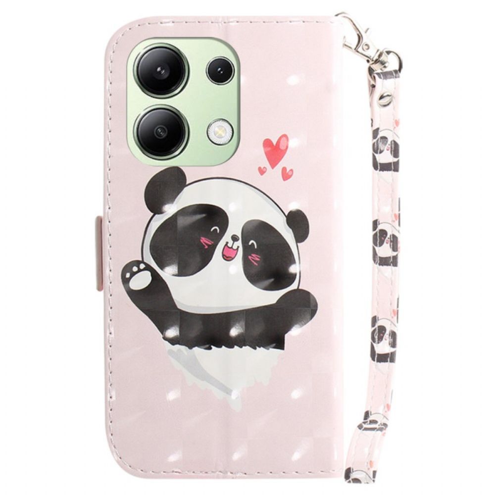 Folio-hoesje Xiaomi Redmi Note 13 4g Panda Love Met Riempje